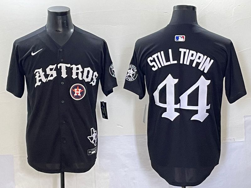 Men 2025 Houston Astros #44 Still Tippin Black Seven generations Joint Name Nike MLB Jersey style 12